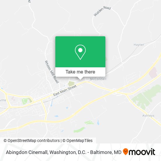 Mapa de Abingdon Cinemall