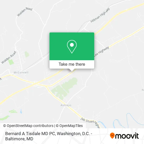 Bernard A Tisdale MD PC map