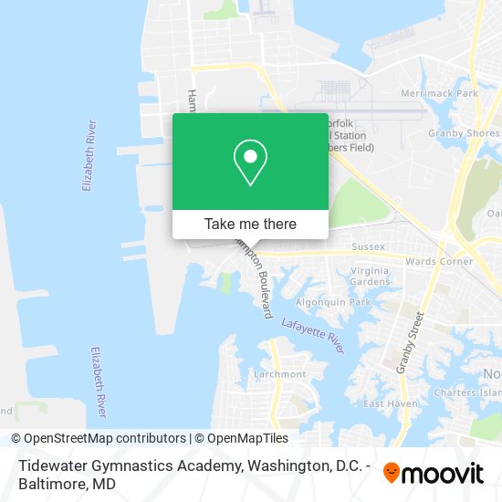 Tidewater Gymnastics Academy map