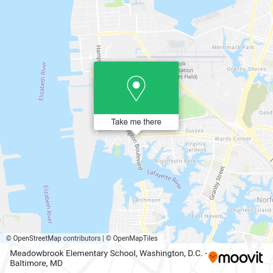 Meadowbrook Elementary School map
