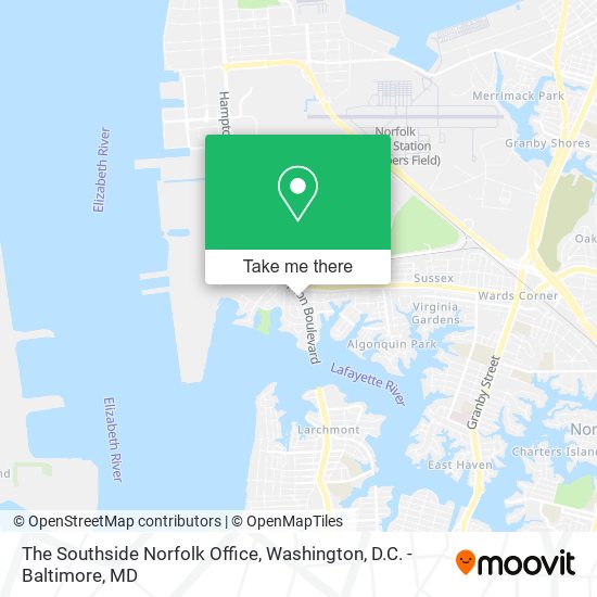 The Southside Norfolk Office map
