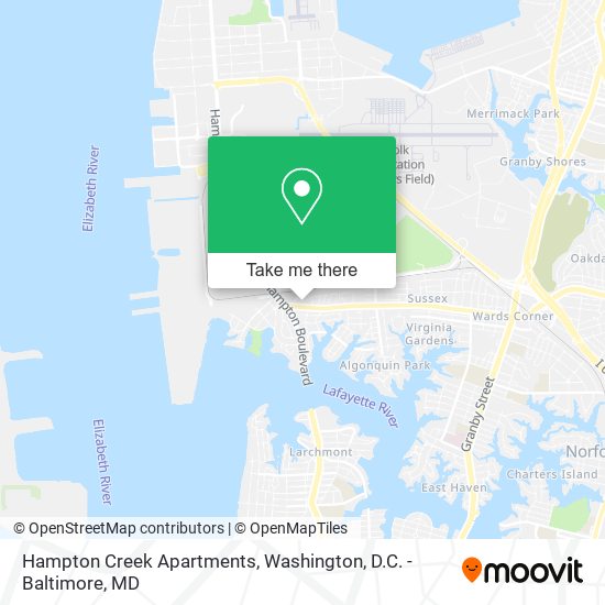 Hampton Creek Apartments map