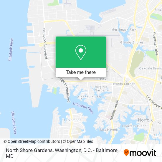 North Shore Gardens map