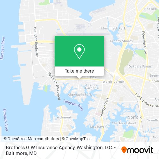 Brothers G W Insurance Agency map