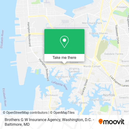 Brothers G W Insurance Agency map