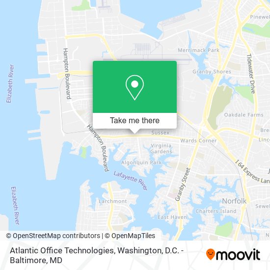 Atlantic Office Technologies map