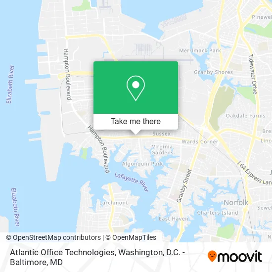 Atlantic Office Technologies map