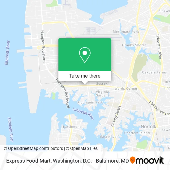 Express Food Mart map
