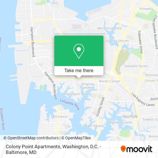 Colony Point Apartments map