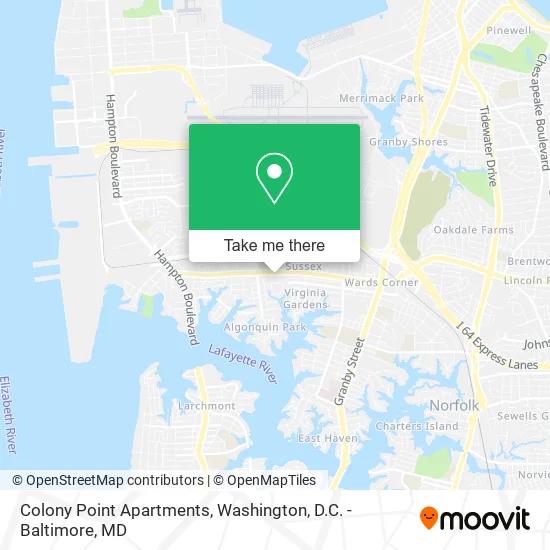 Colony Point Apartments map