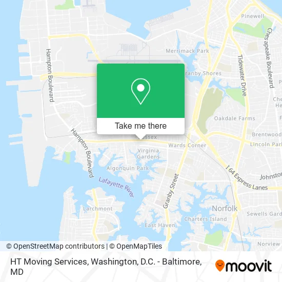 HT Moving Services map