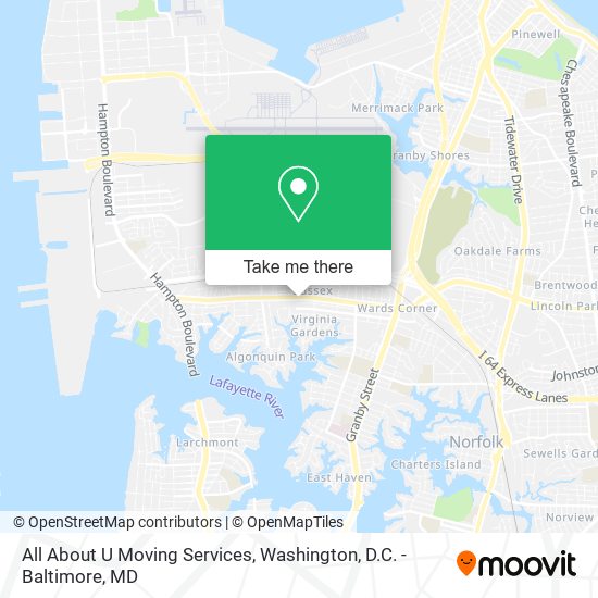 All About U Moving Services map