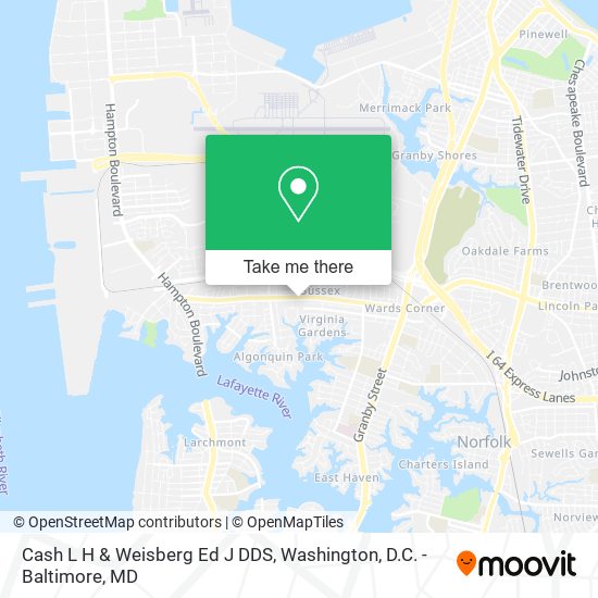 Mapa de Cash L H & Weisberg Ed J DDS