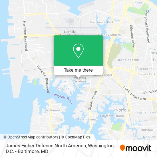 James Fisher Defence North America map