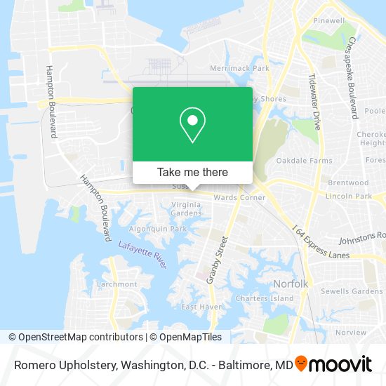 Romero Upholstery map
