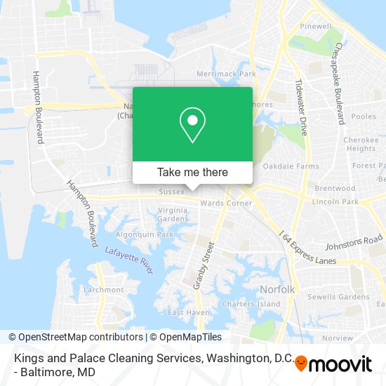 Mapa de Kings and Palace Cleaning Services