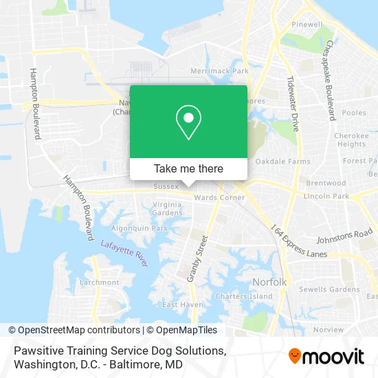 Pawsitive Training Service Dog Solutions map