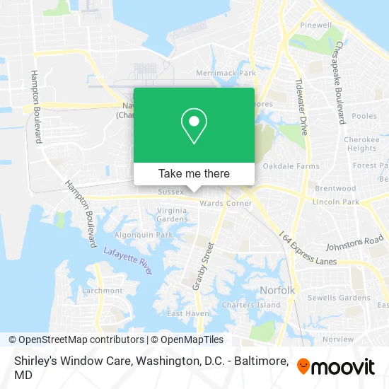 Shirley's Window Care map