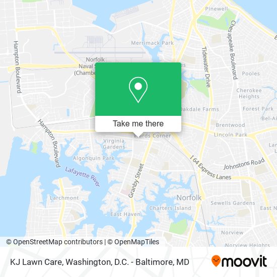 Mapa de KJ Lawn Care