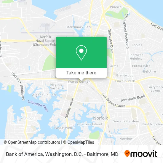 Bank of America map