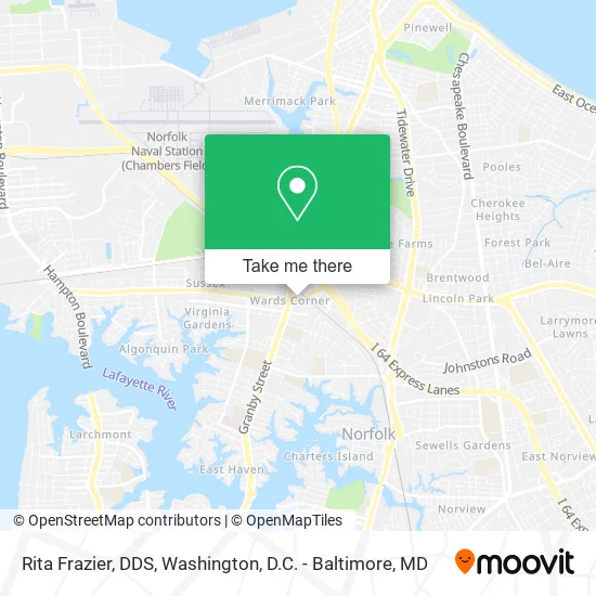 Rita Frazier, DDS map