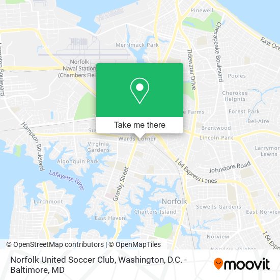 Mapa de Norfolk United Soccer Club