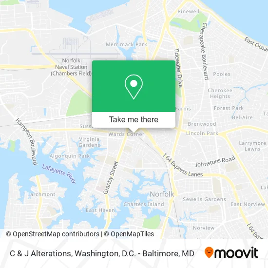 C & J Alterations map