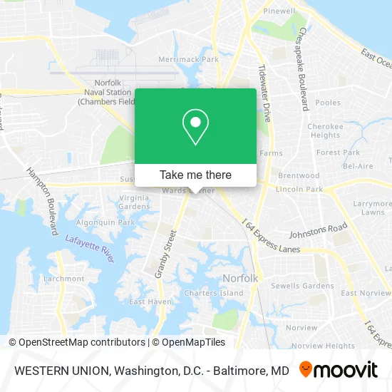 WESTERN UNION map