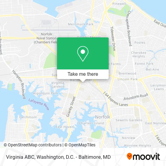 Virginia ABC map