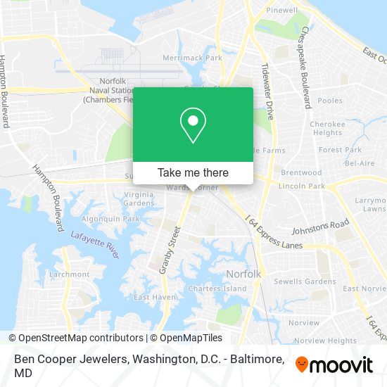 Mapa de Ben Cooper Jewelers