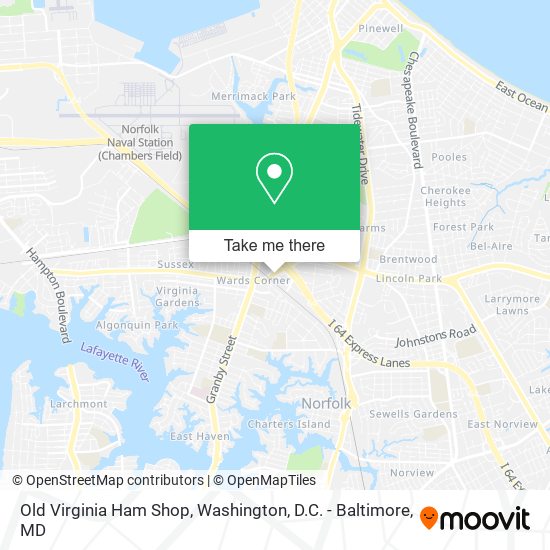 Mapa de Old Virginia Ham Shop