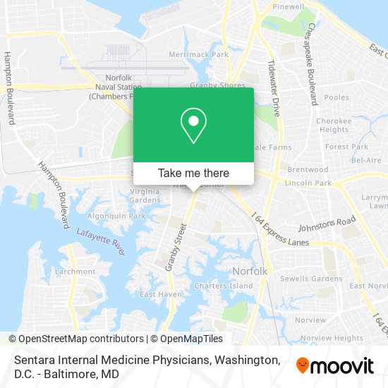 Mapa de Sentara Internal Medicine Physicians