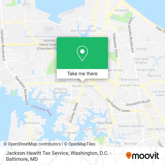 Jackson Hewitt Tax Service map