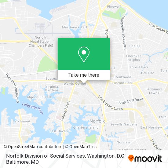 Norfolk Division of Social Services map