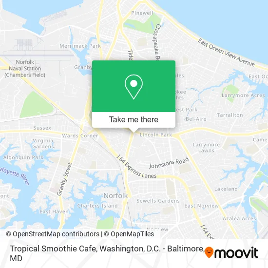 Tropical Smoothie Cafe map