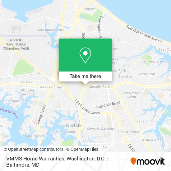 VMMS Home Warranties map