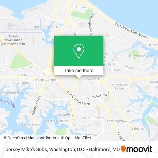 Jersey Mike's Subs map
