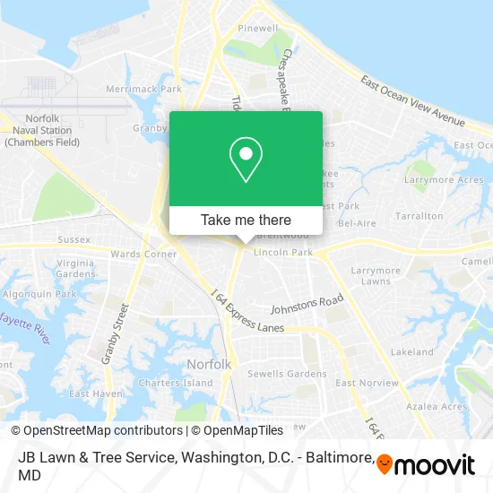 Mapa de JB Lawn & Tree Service