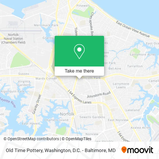 Old Time Pottery map