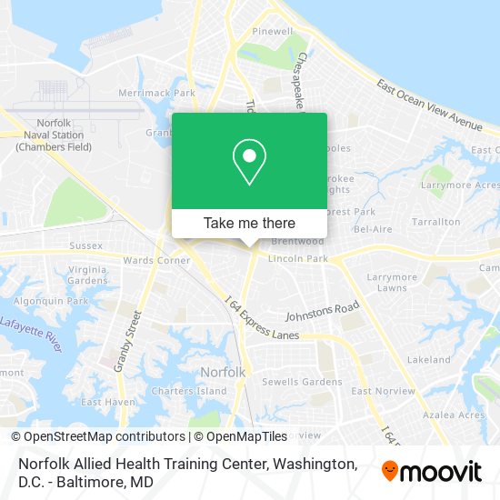 Norfolk Allied Health Training Center map