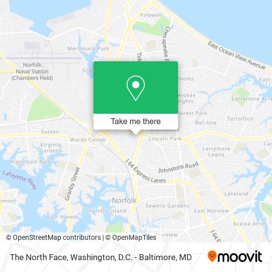 The North Face map
