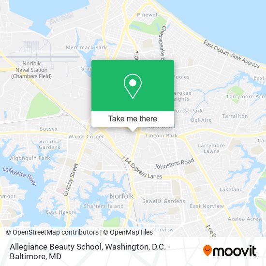 Mapa de Allegiance Beauty School