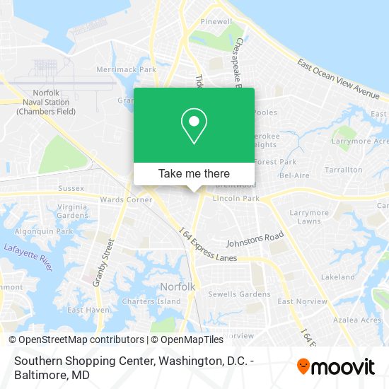 Southern Shopping Center map