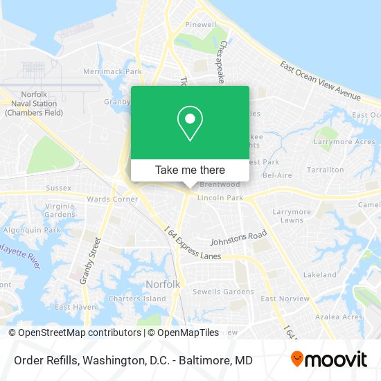 Order Refills map