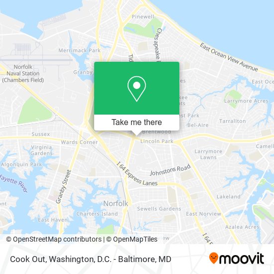 Mapa de Cook Out