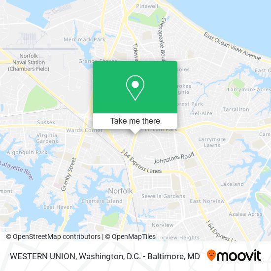 WESTERN UNION map