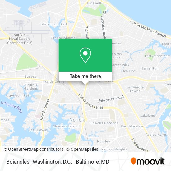 Bojangles' map