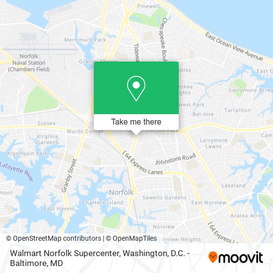 Walmart Norfolk Supercenter map