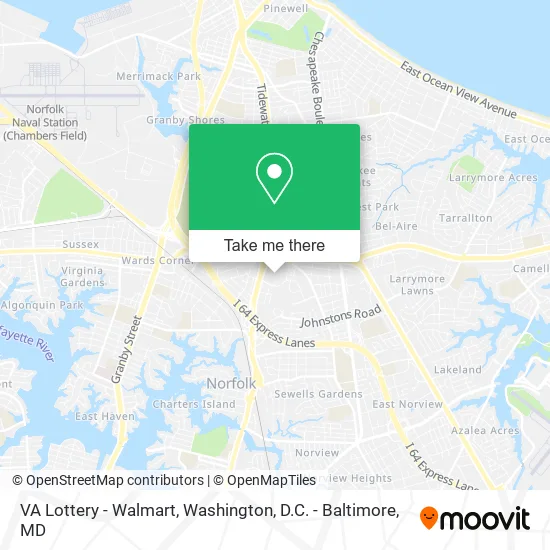 VA Lottery - Walmart map