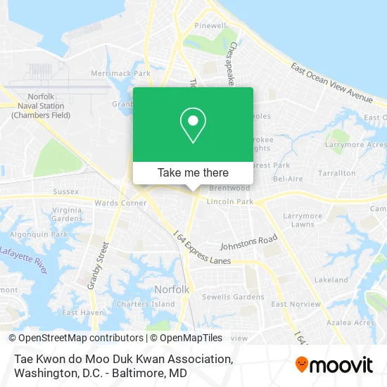 Mapa de Tae Kwon do Moo Duk Kwan Association